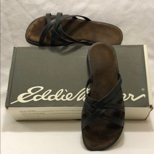 EDDIE BAUER CRISS-CROSS SUEDE LEATHER SANDALS 9M